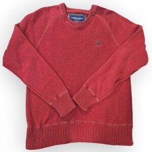 American Eagle Outfitters Red Crewneck Sweater 100% Cotton Men’s Medium